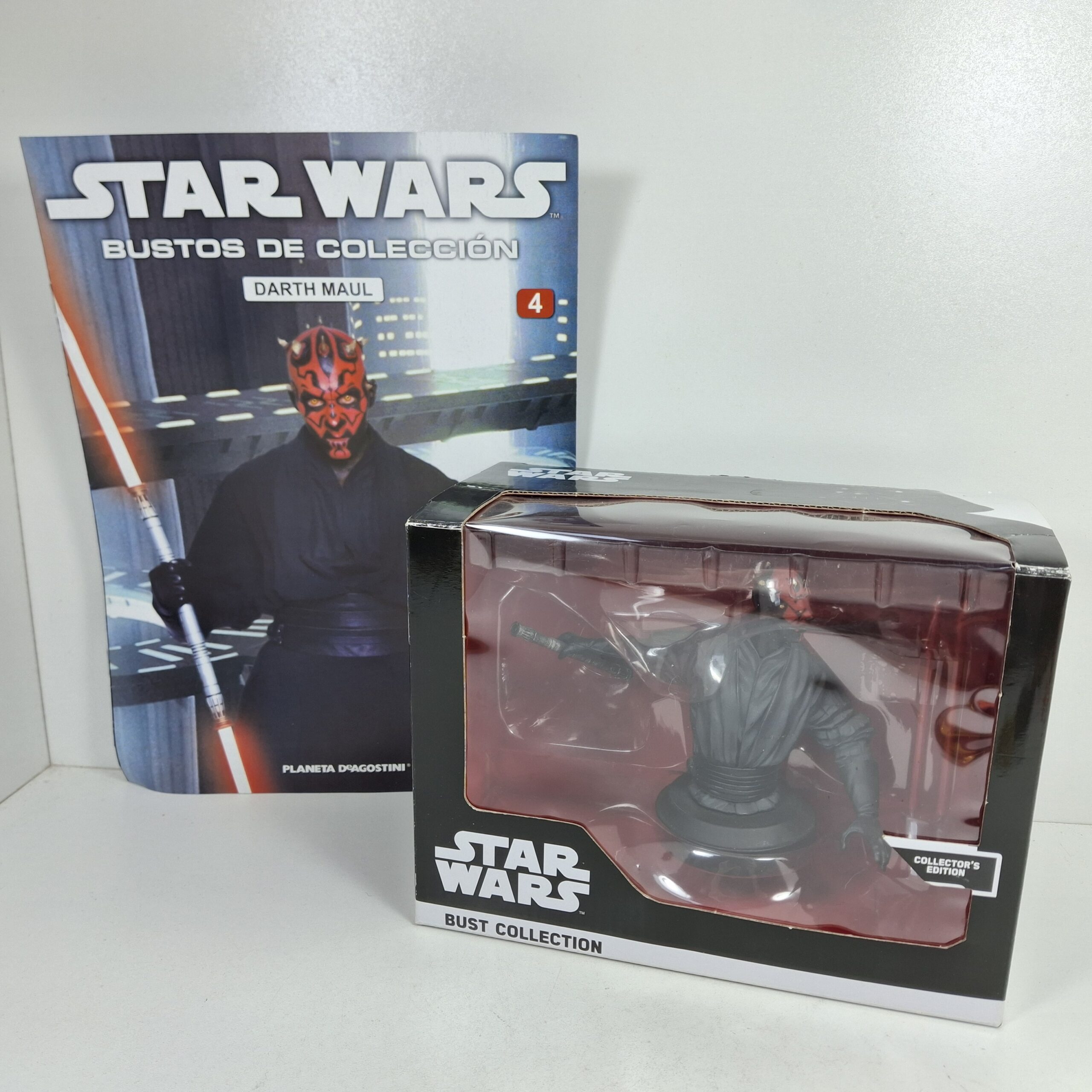Miniaturas coleccion a escala - Coches miniatura a escala Darth Maul la mano oculta Busto figuras Star Wars Guerra Galaxias Altaya - Imagen 3