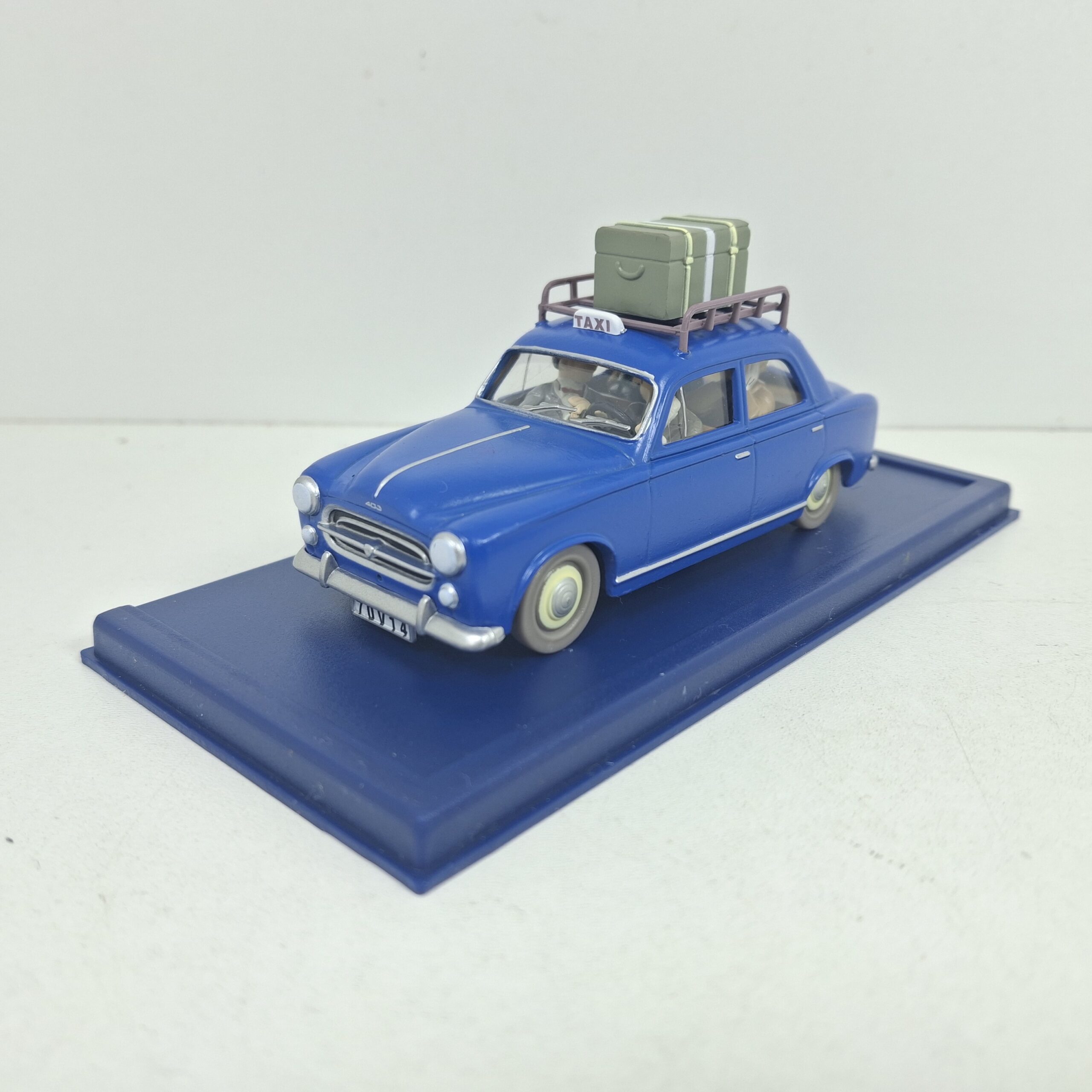 Miniaturas coleccion a escala - Coches miniatura a escala 1/43 Coche car auto voiture Tintin Peugeot 403 1960 Taxi Moulinsart Bijoux Castafiore - Imagen 2