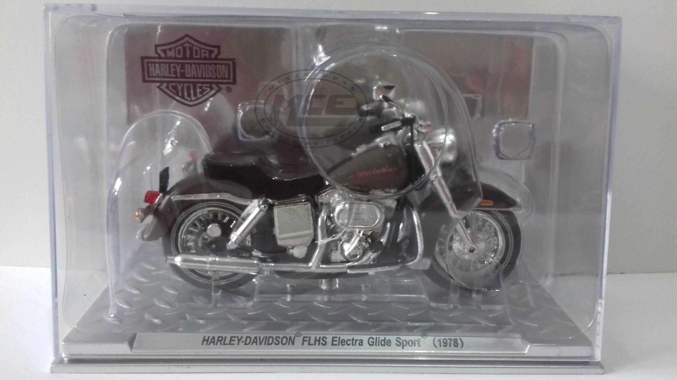 Miniaturas coleccion a escala - Coches miniatura a escala 1/24 Moto bike HARLEY-DAVIDSON FLHS ELECTRA GLIDE SPORT 1978 - Imagen 3