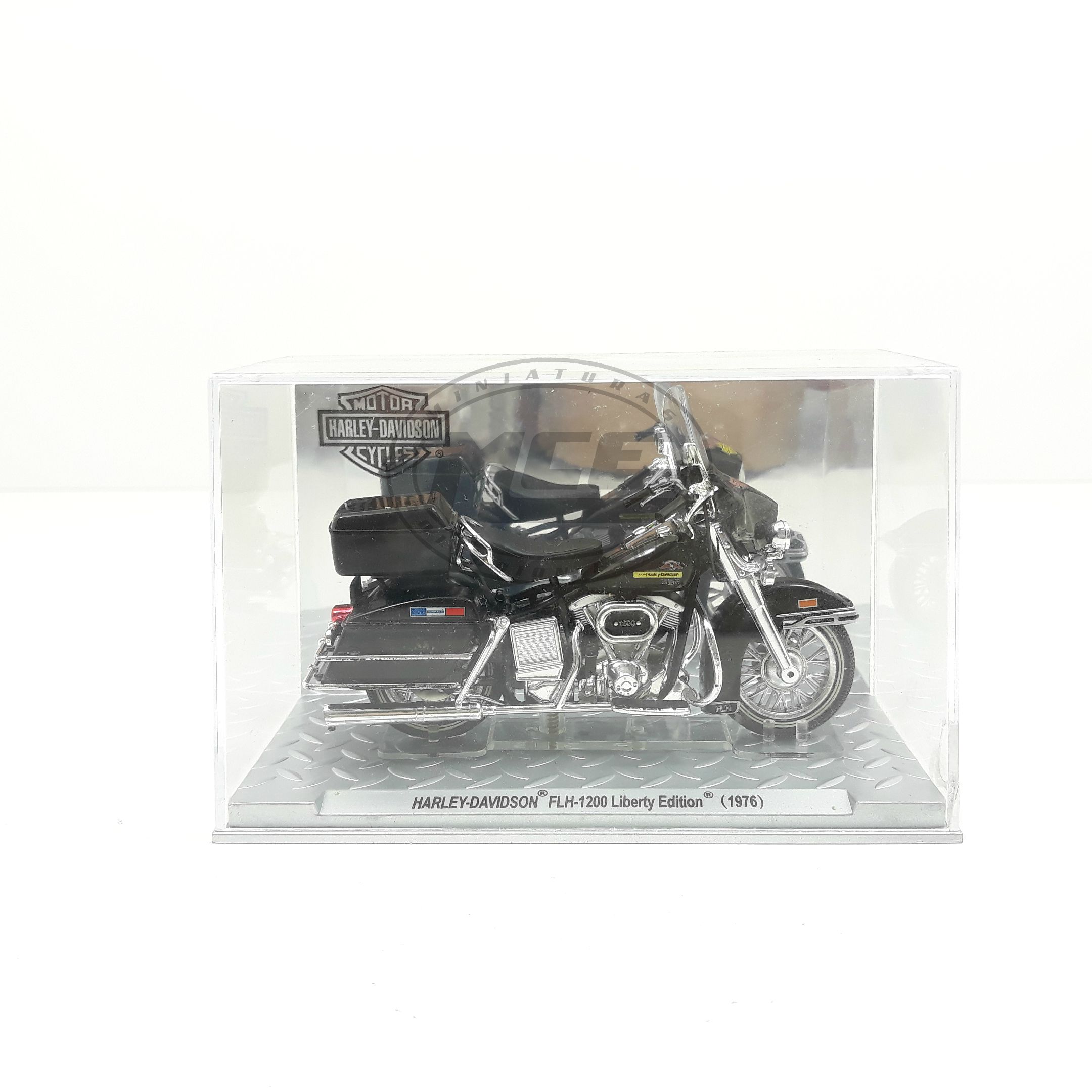 Miniaturas coleccion a escala - Coches miniatura a escala 1/24 Moto bike Harley-Davidson FLH-1200 LIBERTY EDITION 1976 - Imagen 3
