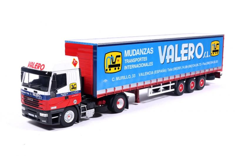 Miniaturas coleccion a escala - Coches miniatura a escala 1/43 Camión truck Iveco Eurostar Transportes Valero 2000 "Leer descripción" - Imagen 2
